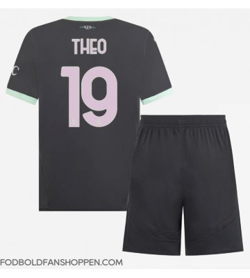 AC Milan Theo Hernandez #19 Tredjetrøje Børn 2024-25 Kortærmet (+ Korte bukser)